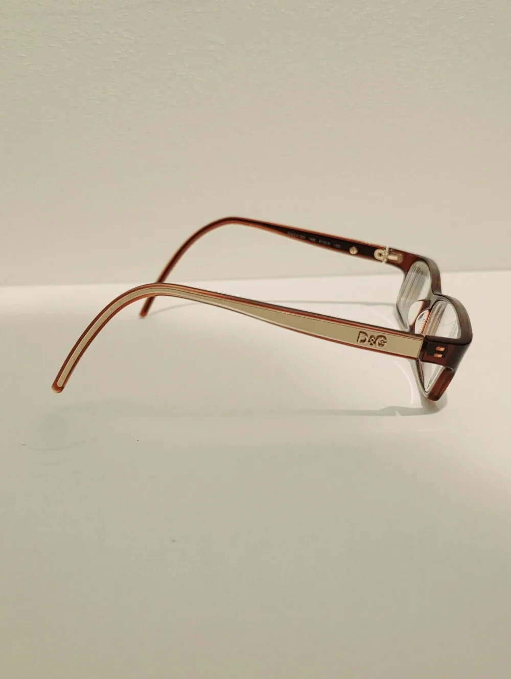 D&G Dolce & Gabbana 4160 Brown Rectangular Eyeglasses Frames 51-15-135 Italy